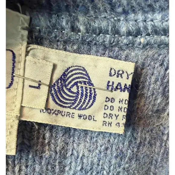 Vtg Susan Bristol Hand Knit 100% Shetland Wool Sweater Vest 1986 Women Large - Picture 10 of 11